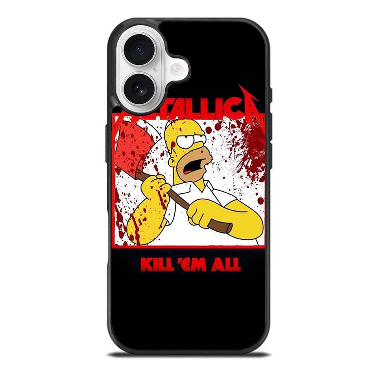 METALLICA KILL EM ALL SIMPSONS iPhone 17 Case Cover