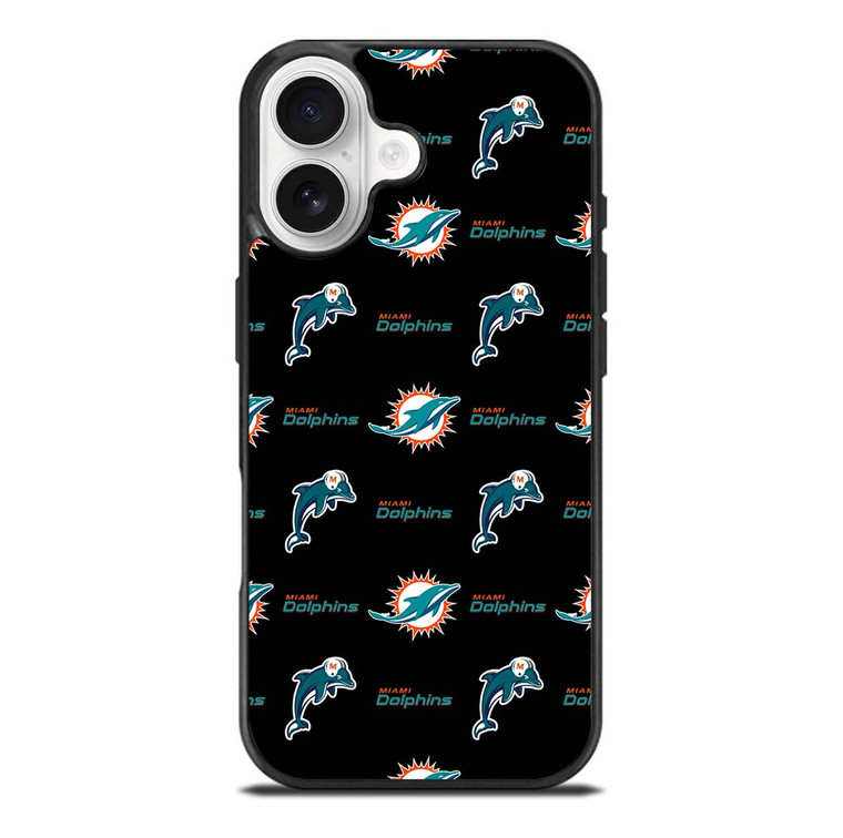 MIAMI DOLPHINS FOOTBALL PATTERN iPhone 17 Case Cover
