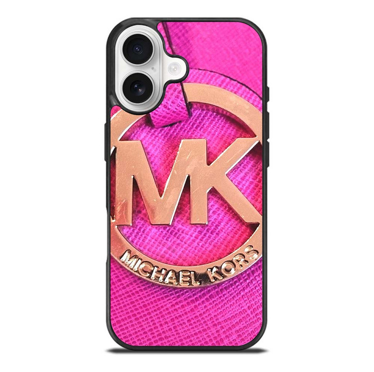 MICHAEL KORS MK LOGO PINK GOLD EMBLEM iPhone 17 Case Cover