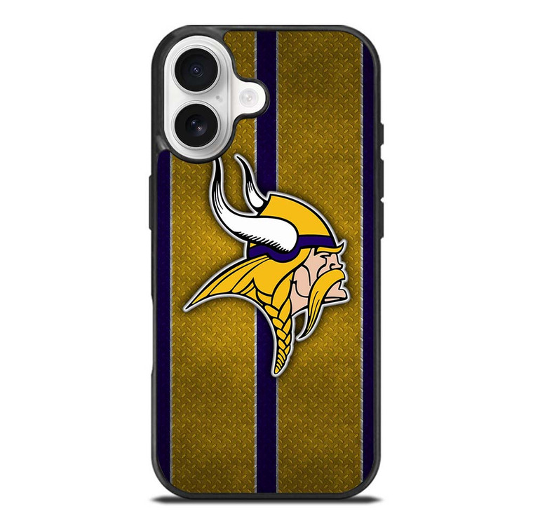 MINNESOTA VIKINGS NFL METAL STRIPE iPhone 17 Case Cover