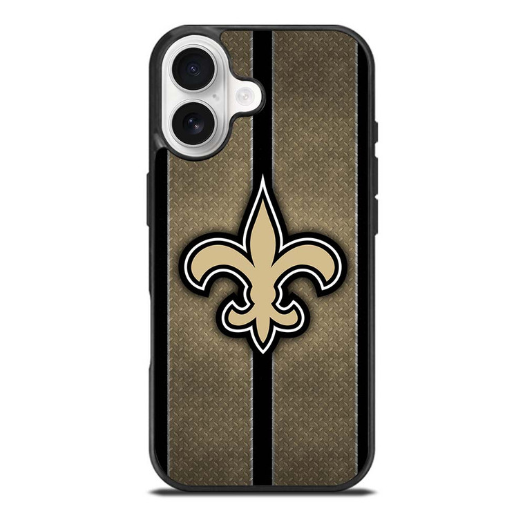 NEW ORLEANS SAINTS NFL METAL STRIPE iPhone 17 Case Cover