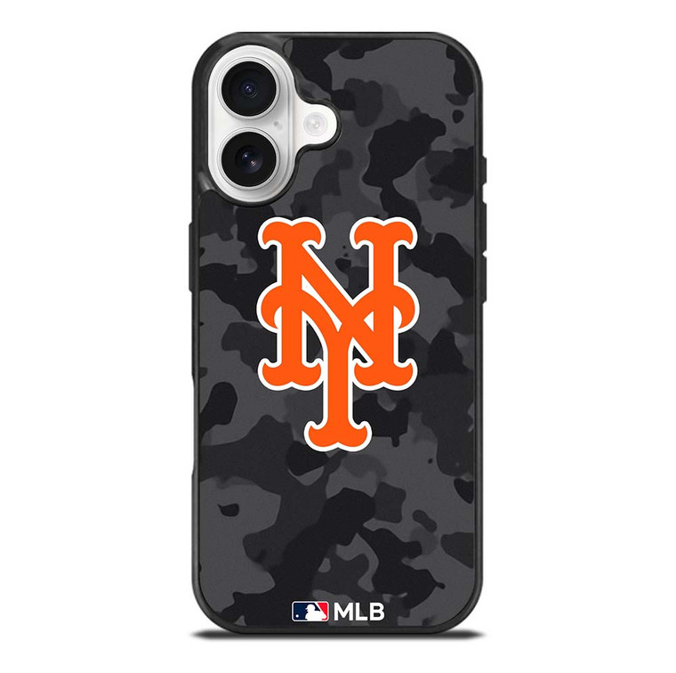 NEW YORK METS BASEBALL BLACK CAMO iPhone 17 Case Cover