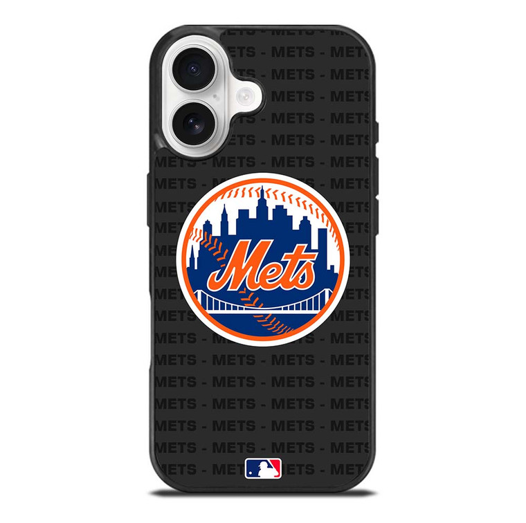 NEW YORK METS BASEBALL BLACK iPhone 17 Case Cover