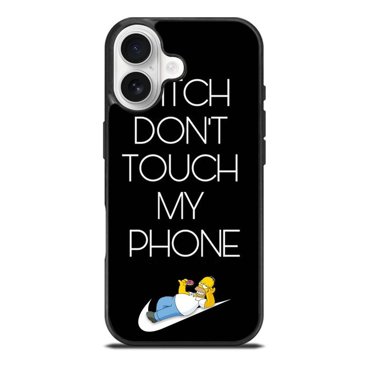 NIKE HOMER SIMPSON DONT TOUCH MY PHONE iPhone 17 Case Cover