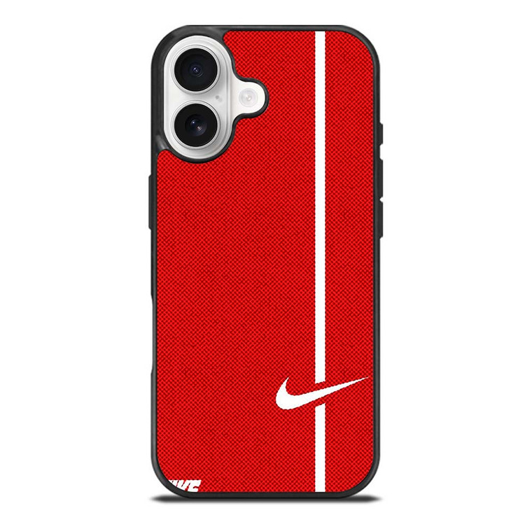 NIKE LOGO RED STRIPE iPhone 17 Case Cover