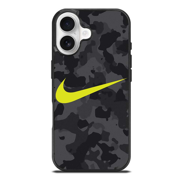 NIKE SWOOSH BLACK CAMO iPhone 17 Case Cover