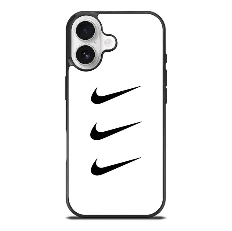 NIKE TRIPPLE SWOOSH WHITE iPhone 17 Case Cover