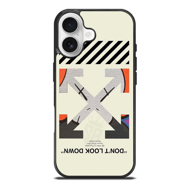 OFF WHITE KAWS LOGO DONT LOOK DOWN iPhone 17 Case Cover