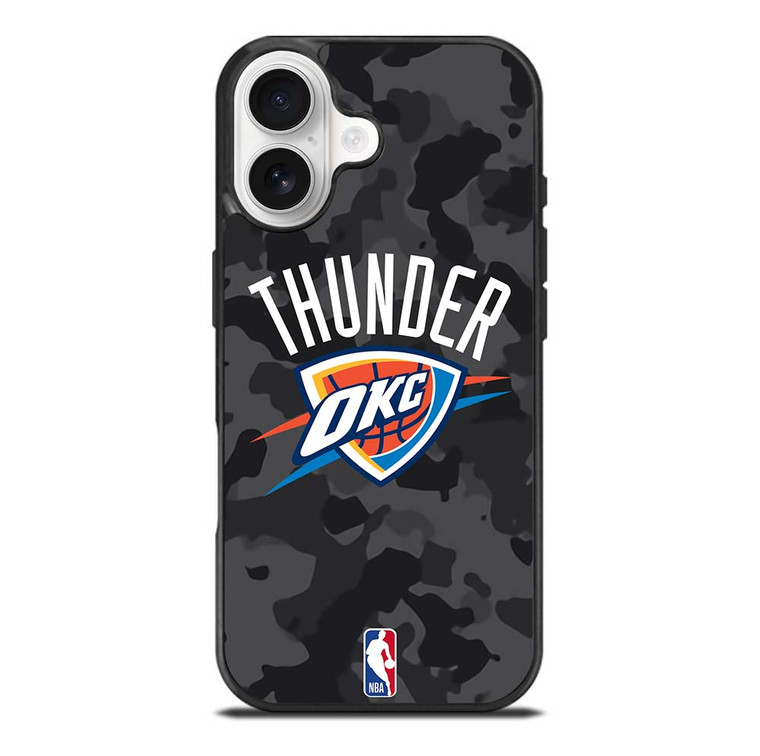 OKLAHOMA CITY THUNDER BLACK CAMO iPhone 17 Case Cover