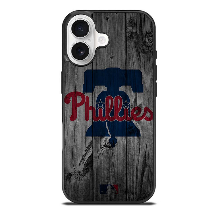 PHILADELPHIA PHILLIES BASEBALL MLB WOOD LOGO iPhone 17 Case Cover