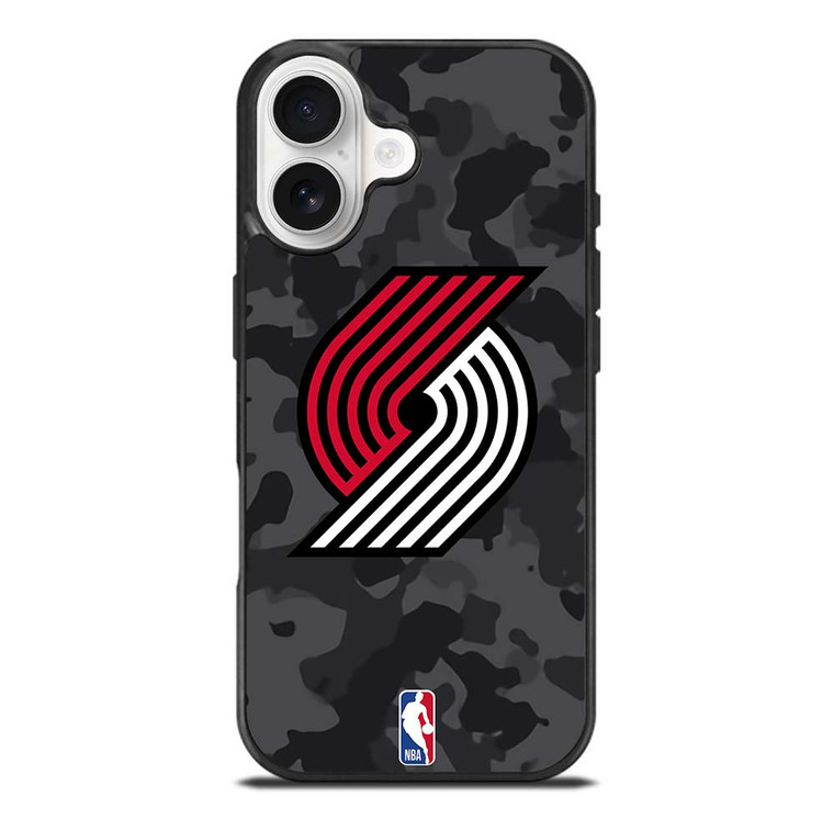 PORTLAND TRAIL BLAZERS BLACK CAMO iPhone 17 Case Cover