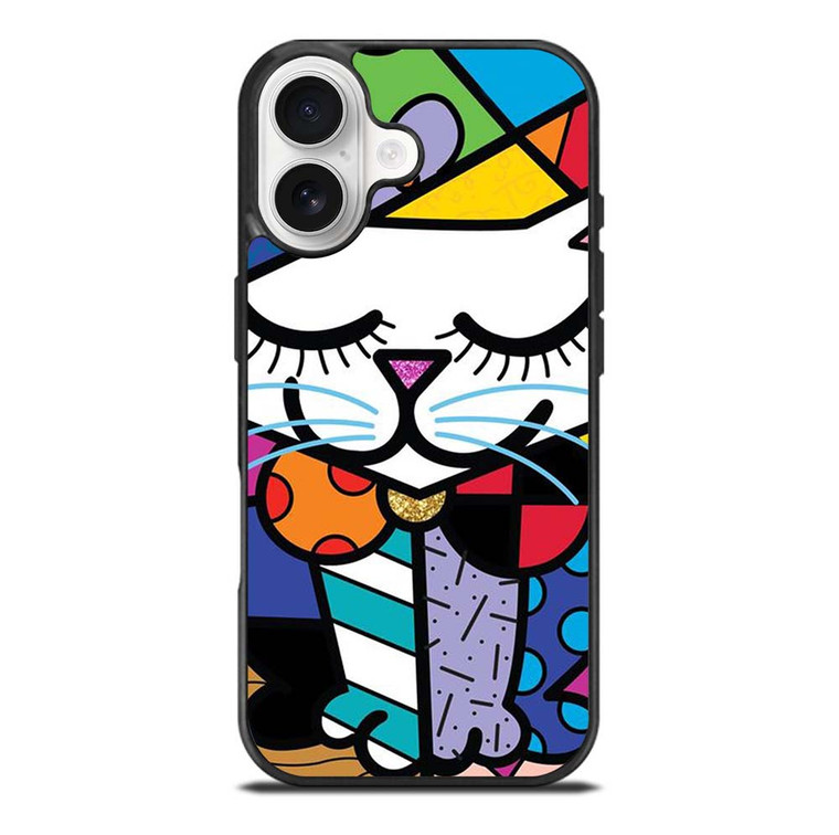 ROMERO BRITTO SERENE CAT ART iPhone 17 Case Cover