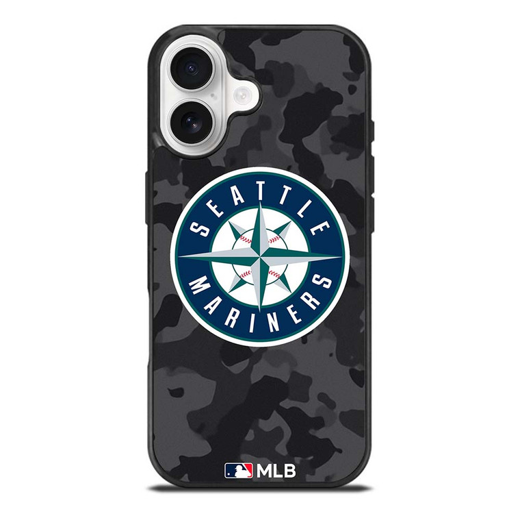 SEATTLE MARINERS BASEBALL BLACK CAMO iPhone 17 Case Cover