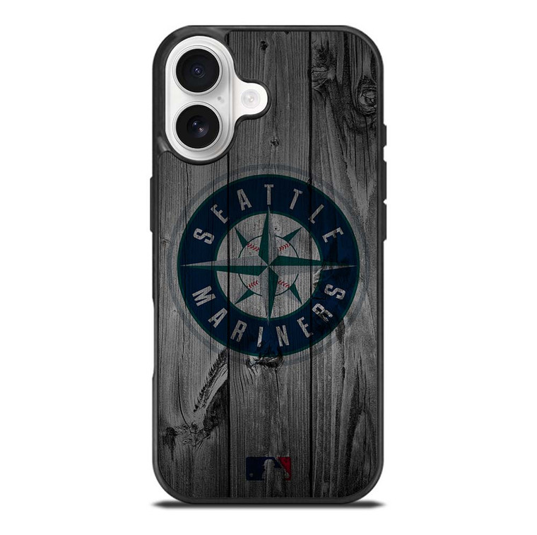 SEATTLE MARINERS BASEBALL MLB WOOD LOGO iPhone 17 Case Cover