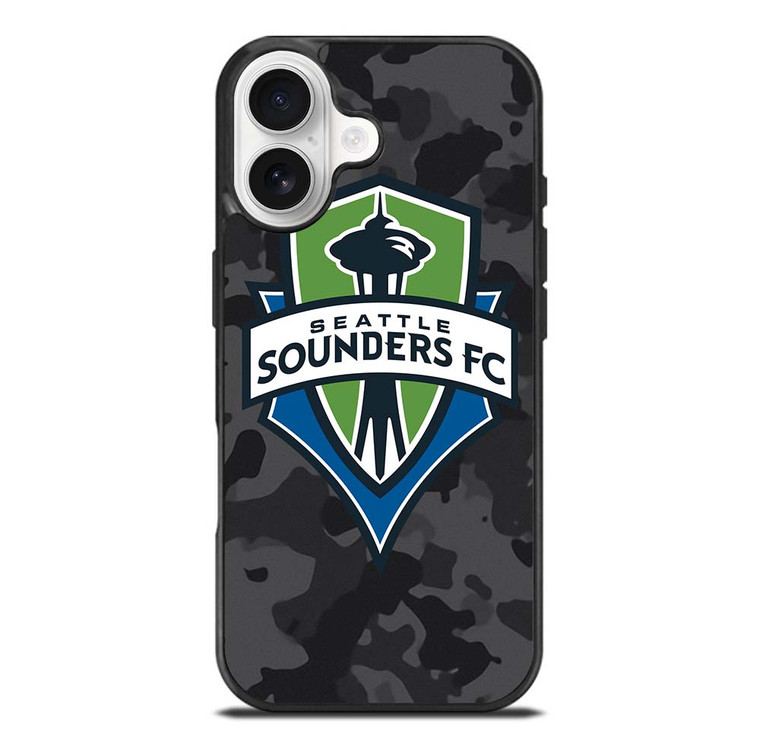 SEATTLE SOUNDERS FC MLS BLACK CAMO iPhone 17 Case Cover