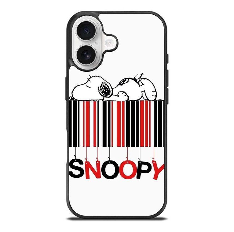 SNOOPY THE PEANUTS CARTOON BARCODE iPhone 17 Case Cover