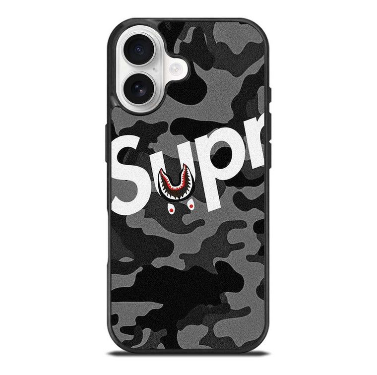 SUPREME BAPE SHARK iPhone 17 Case Cover