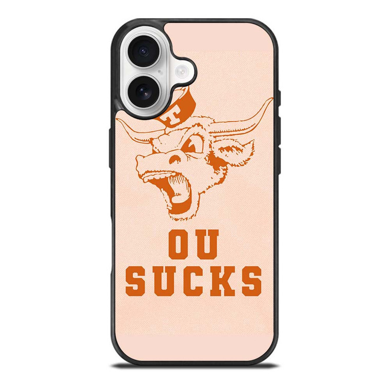 TEXAS LONGHORN ICON OU SUCKS LOGO FOOTBALL UNIVERSITY iPhone 17 Case Cover