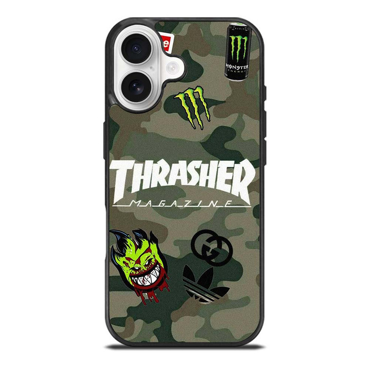 THRASHER SKATEBOARD CAMO COLLAGE iPhone 17 Case Cover