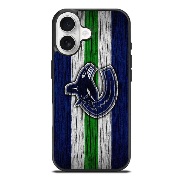VANCOUVER CANUCKS WOODEN LOGO iPhone 17 Case Cover
