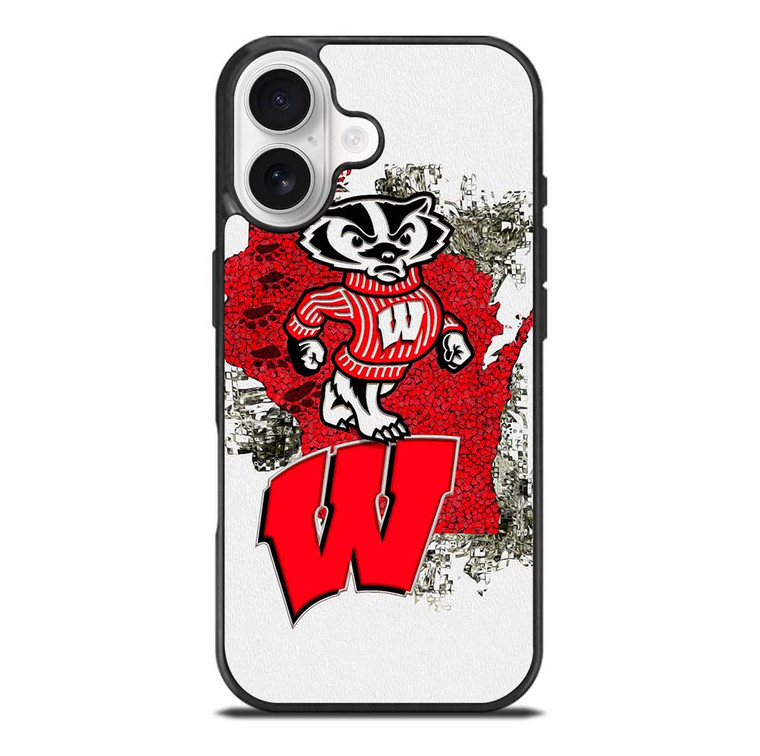 WISCONSIN BADGERS UNIVERSITY FOOTBALL LOGO iPhone 17 Case Cover