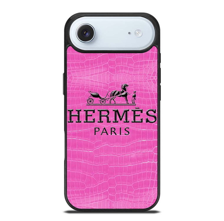 HERMES PARIS PINK LEATHER iPhone Air Case Cover
