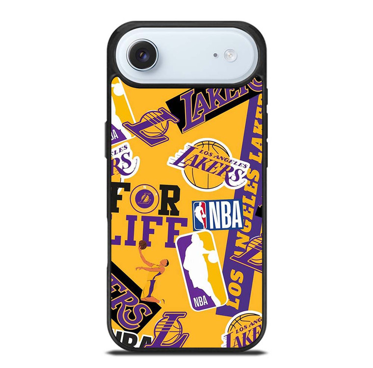 LA LOS ANGELES LAKERS STICKER BOMB iPhone Air Case Cover