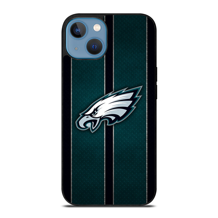 PHILADELPHIA EAGLES NFL METAL STRIPE iPhone 13 Case Cover
