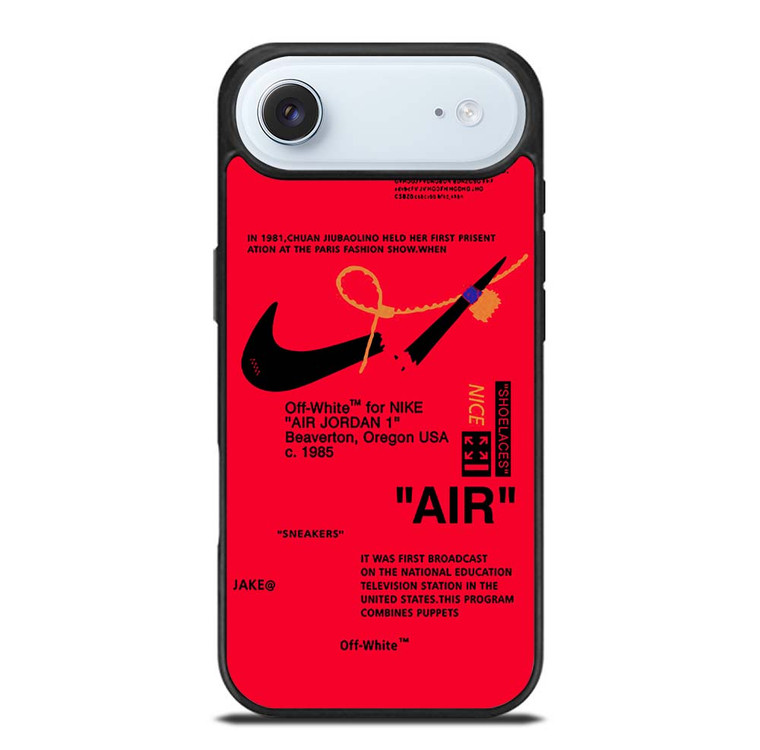 NIKE AIR OFF WHITE RED iPhone Air Case Cover