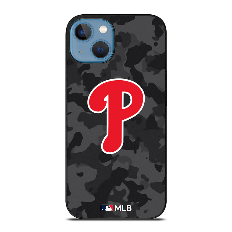 PHILADELPHIA PHILLIES BASEBALL BLACK CAMO iPhone 13 Case Cover