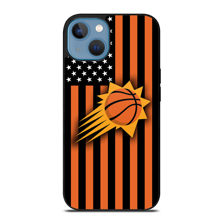 PHOENIX SUNS NBA USA FLAG iPhone 13 Case Cover