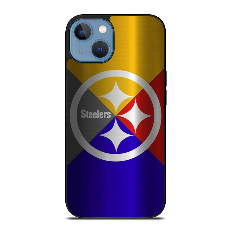 PITTSBURGH STEELERS NFL FOOTBALL METAL iPhone 13 Case Cover