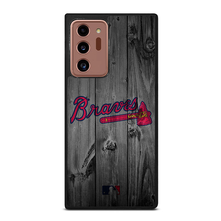 ATLANTA BRAVES BASEBALL MLB WOOD LOGO Samsung Galaxy Note 20 Ultra Case Cover