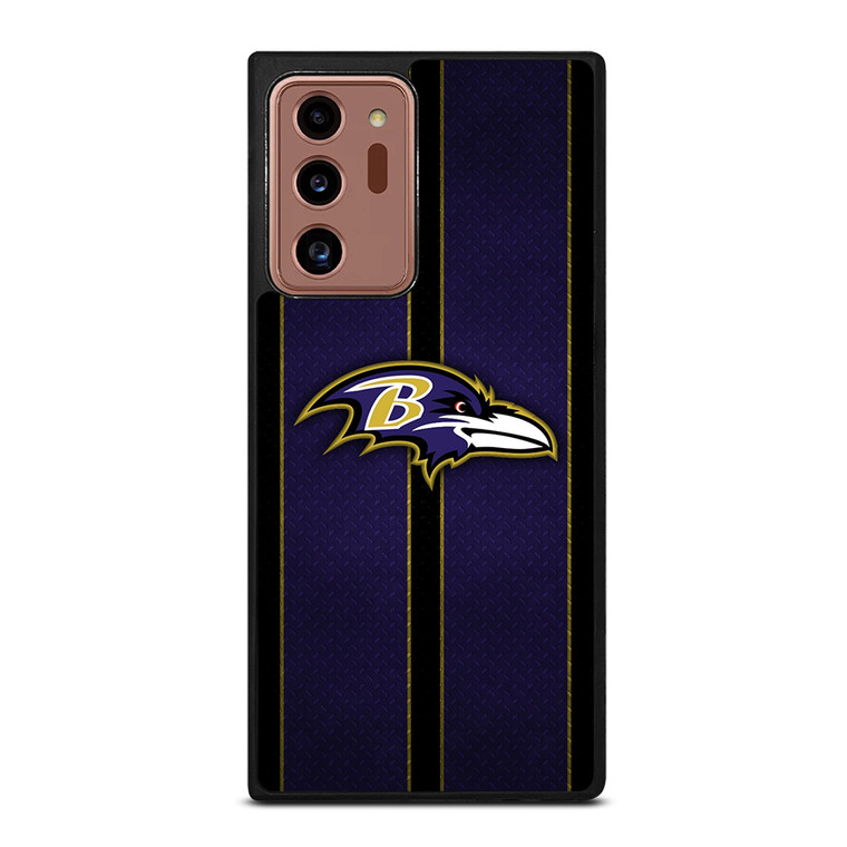 BALTIMORE RAVENS NFL METAL STRIPE Samsung Galaxy Note 20 Ultra Case Cover
