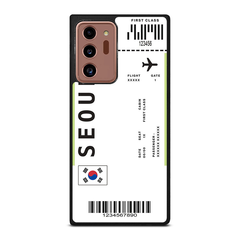FLIGHT TICKETS SEOUL SOUTH KOREA Samsung Galaxy Note 20 Ultra Case Cover