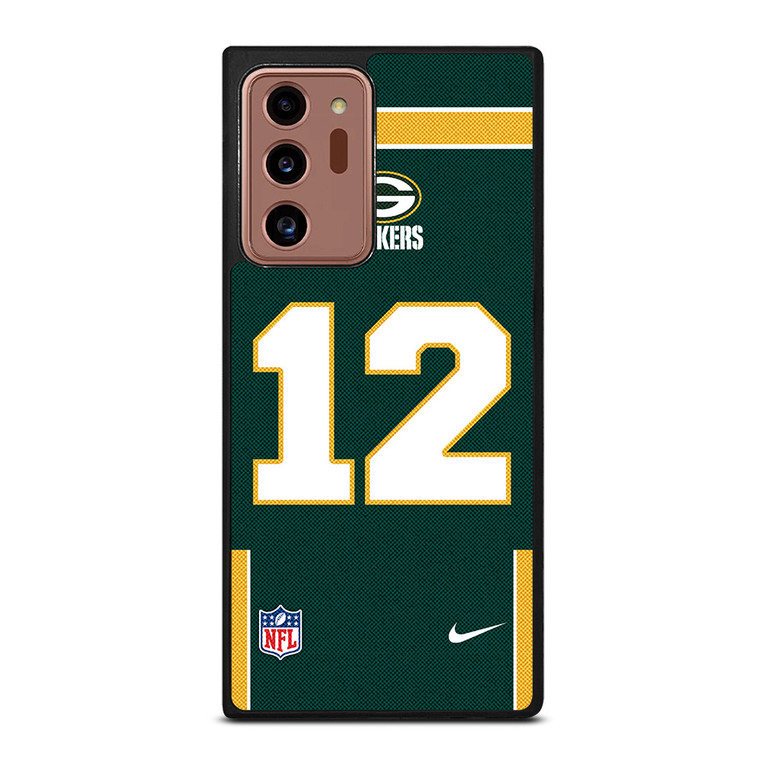 GREEN BAY PACKERS AARON RODGERS 12 NFL NIKE Samsung Galaxy Note 20 Ultra Case Cover