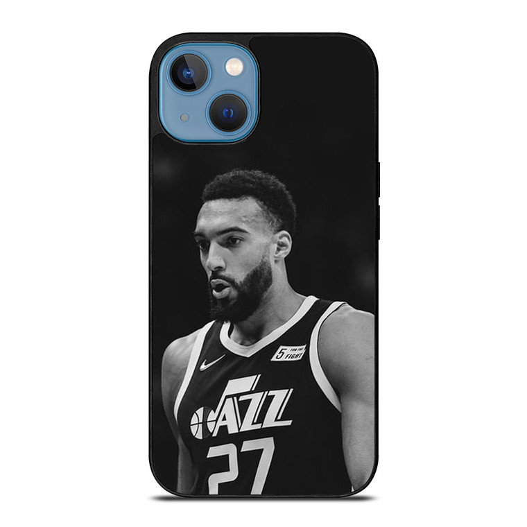 RUDY GOBERT UTAH JAZZ BLACK iPhone 13 Case Cover RUDY GOBERT UTAH JAZZ BLACK iPhone 13 Case Cover