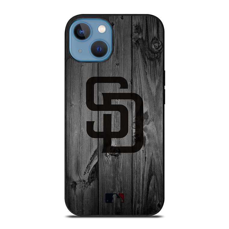 SAN DIEGO PADRES BASEBALL MLB WOOD LOGO iPhone 13 Case Cover