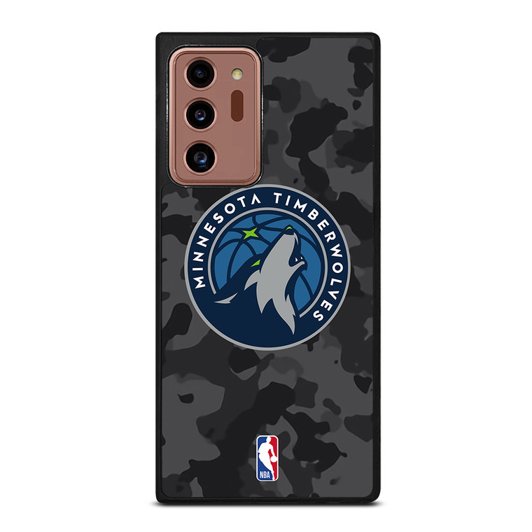 MINNESOTA TIMBERWOLVES BLACK CAMO Samsung Galaxy Note 20 Ultra Case Cover
