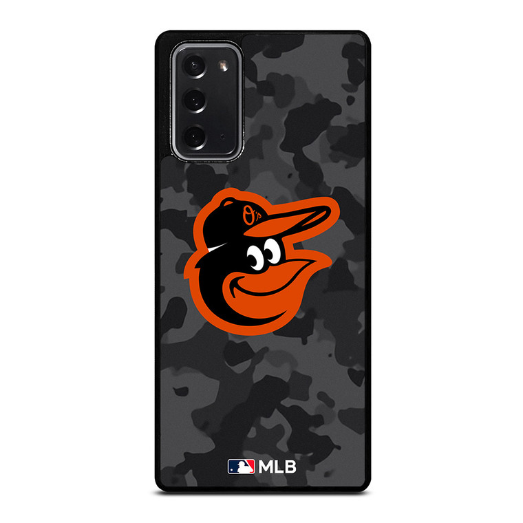 BALTIMORE ORIOLES BASEBALL BLACK CAMO Samsung Galaxy Note 20 Case Cover