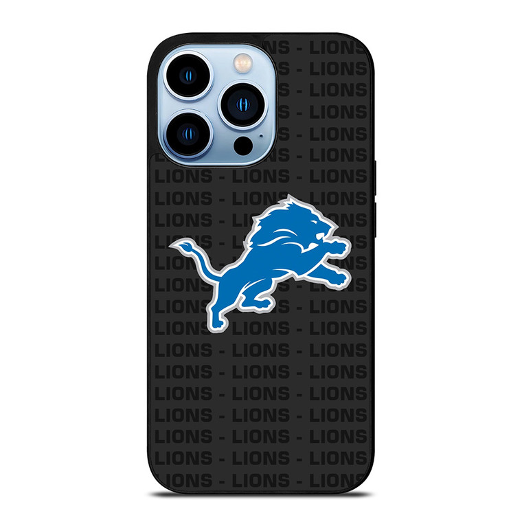 DETROIT LIONS FOOTBALL TEXT iPhone 13 Pro Max Case Cover