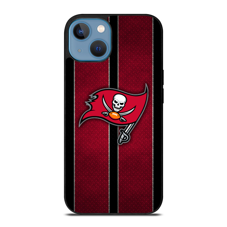 TAMPA BAY BUCCANEERS NFL METAL STRIPE iPhone 13 Case Cover