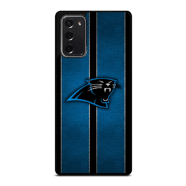 CAROLINA PANTHERS NFL METAL STRIPE Samsung Galaxy Note 20 Case Cover