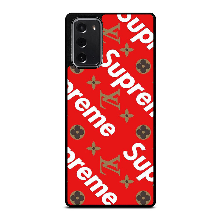 LOUIS VUITTON X SUPREME RED Samsung Galaxy Note 20 Case Cover