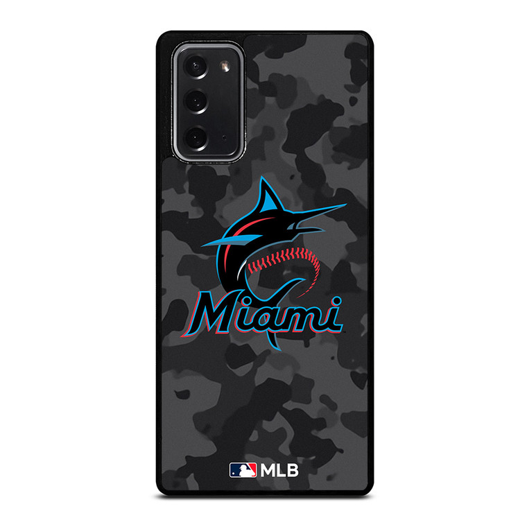 MIAMI MARLINS BASEBALL BLACK CAMO Samsung Galaxy Note 20 Case Cover