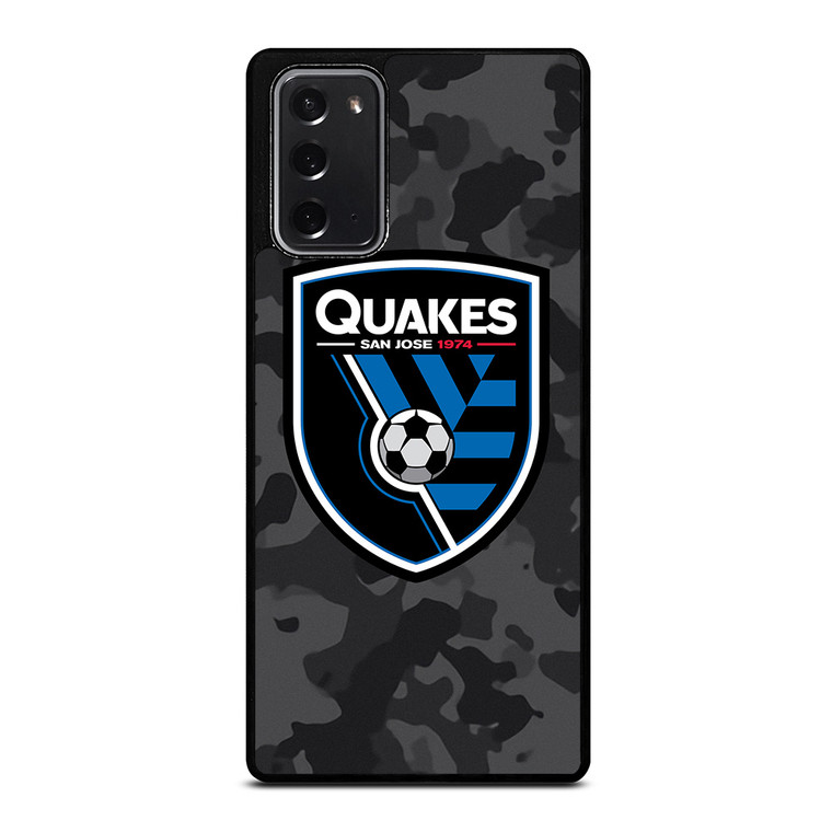 SAN JOSE EARTHQUAKES MLS BLACK CAMO Samsung Galaxy Note 20 Case Cover