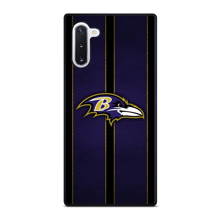 BALTIMORE RAVENS NFL METAL STRIPE Samsung Galaxy Note 10 Case Cover