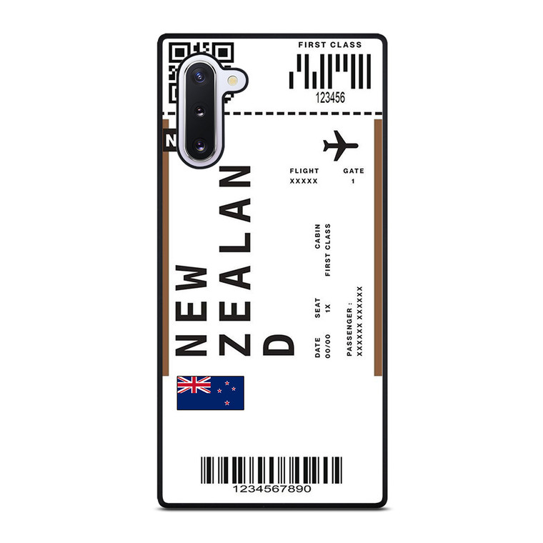 FLIGHT TICKETS NEW ZEALAND Samsung Galaxy Note 10 Case Cover