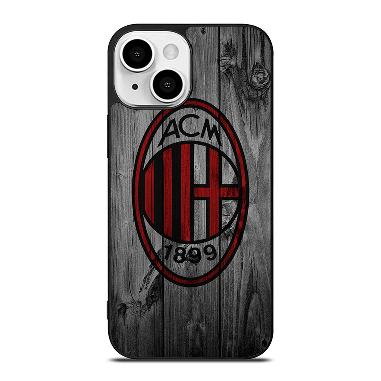AC MILAN FOOTBALL WOODEN LOGO iPhone 13 Mini Case Cover