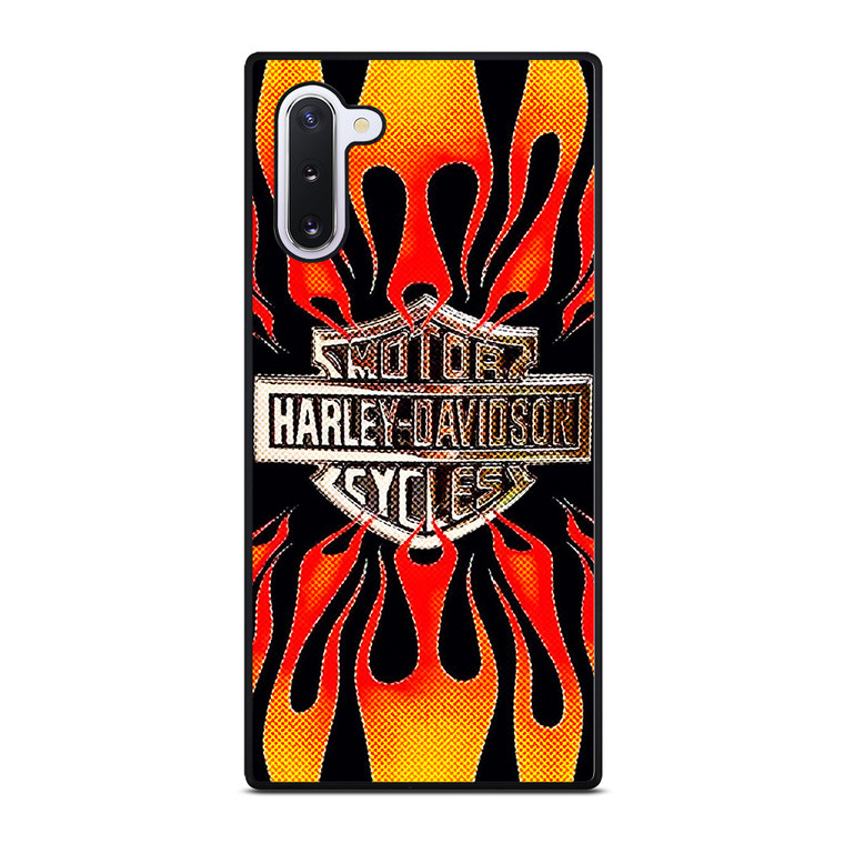 HARLAY DAVIDSON MOTOR FIRE LOGO Samsung Galaxy Note 10 Case Cover